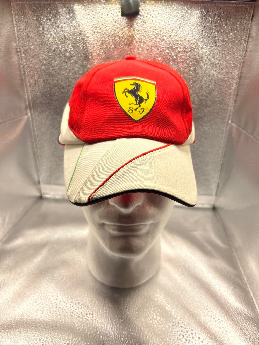 Ferrari Scuderia Adjustable Baseball Cap Red White Racing Hat Embroidered Logo‎